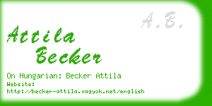 attila becker business card